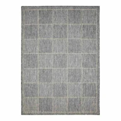 Homemaker Steel Check Gel Flatweave Rug