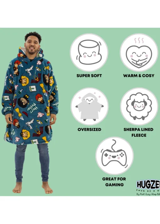 HUGZEE Harry Potter Mischief Hooded Wearable Throw