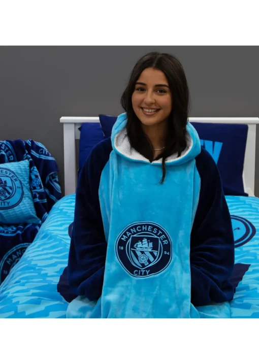 HUGZEE Man City FC City Hooded Wearable Fleece (Adult)
