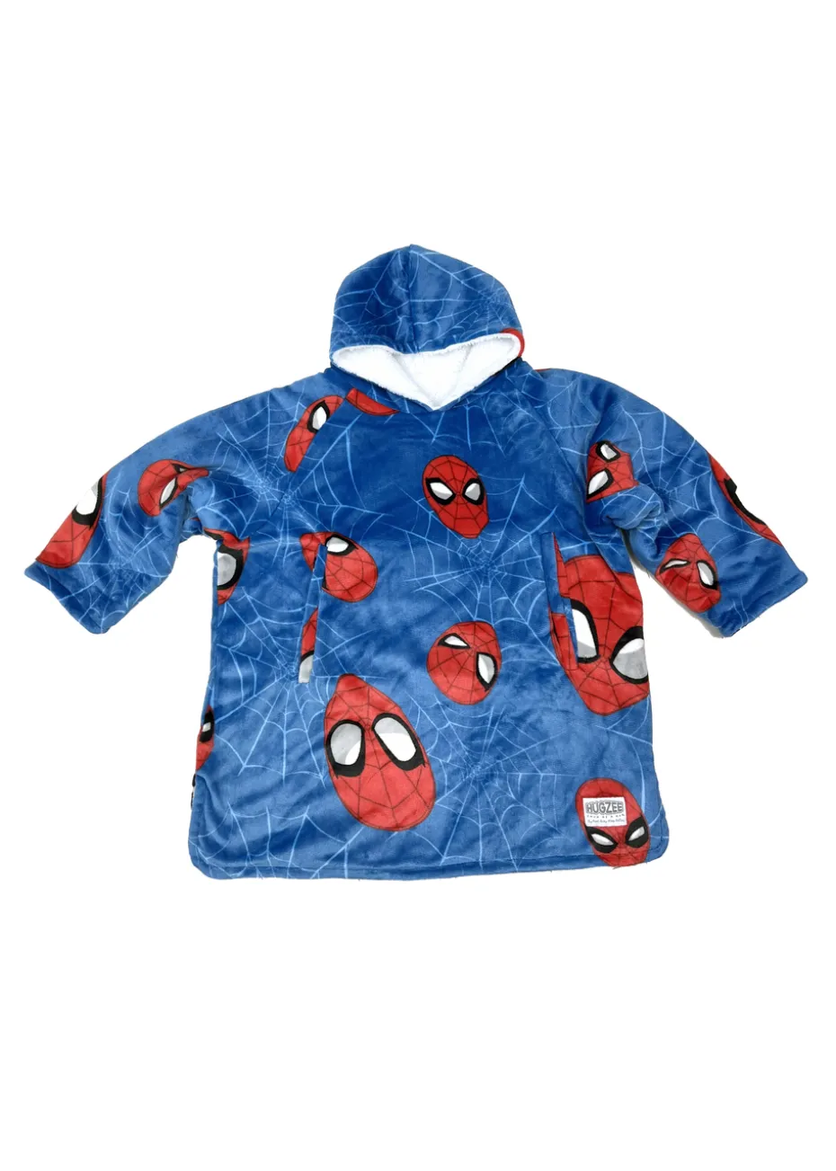 HUGZEE Spiderman Heads Up Wearble Hooded Throw