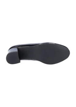 Hush Puppies Black Anna Patent Court Shoes