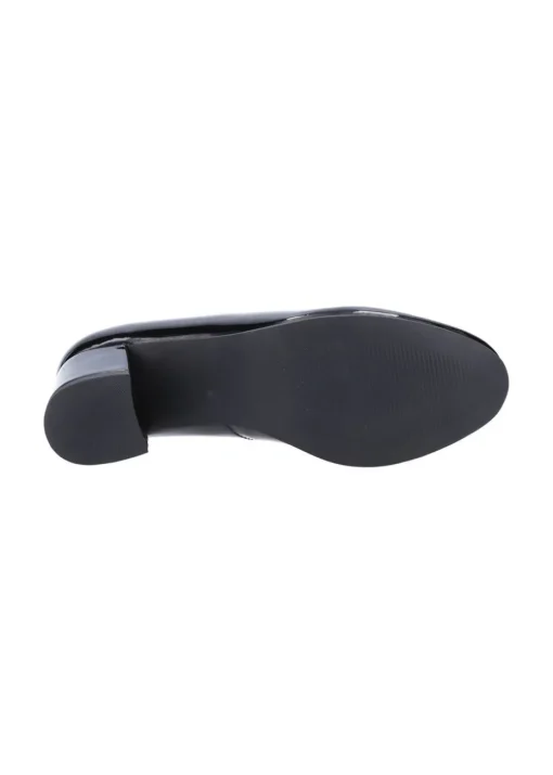 Hush Puppies Black Anna Patent Court Shoes