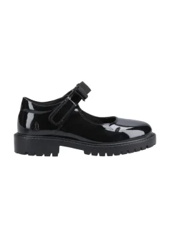 Hush Puppies Black Astrid Bow Patent Junior