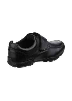 Hush Puppies Black Freddy 2 Senior School Shoe
