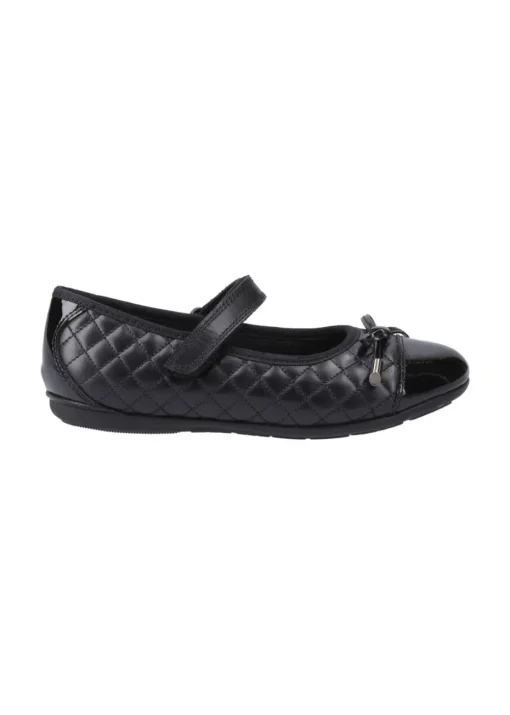 Hush Puppies Black  Lottie Quilt Ballerina Senior