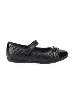 Hush Puppies Black  Lottie Quilt Ballerina Senior