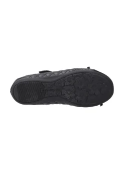 Hush Puppies Black Lottie Quilt Ballerina Junior