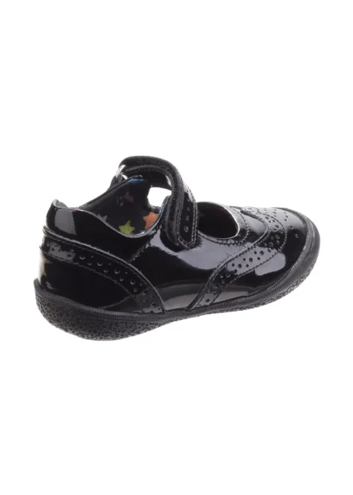Hush Puppies Black Rina Junior Patent School Shoe