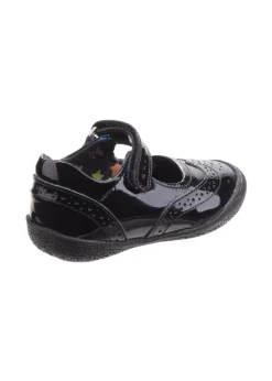 Hush Puppies Black Rina Junior Patent School Shoe
