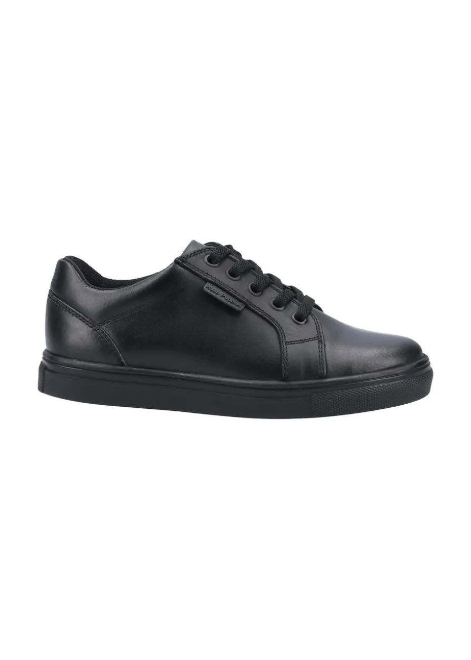 Hush Puppies Boys Black Sam Junior School Shoes (Younger 10-Older 2)