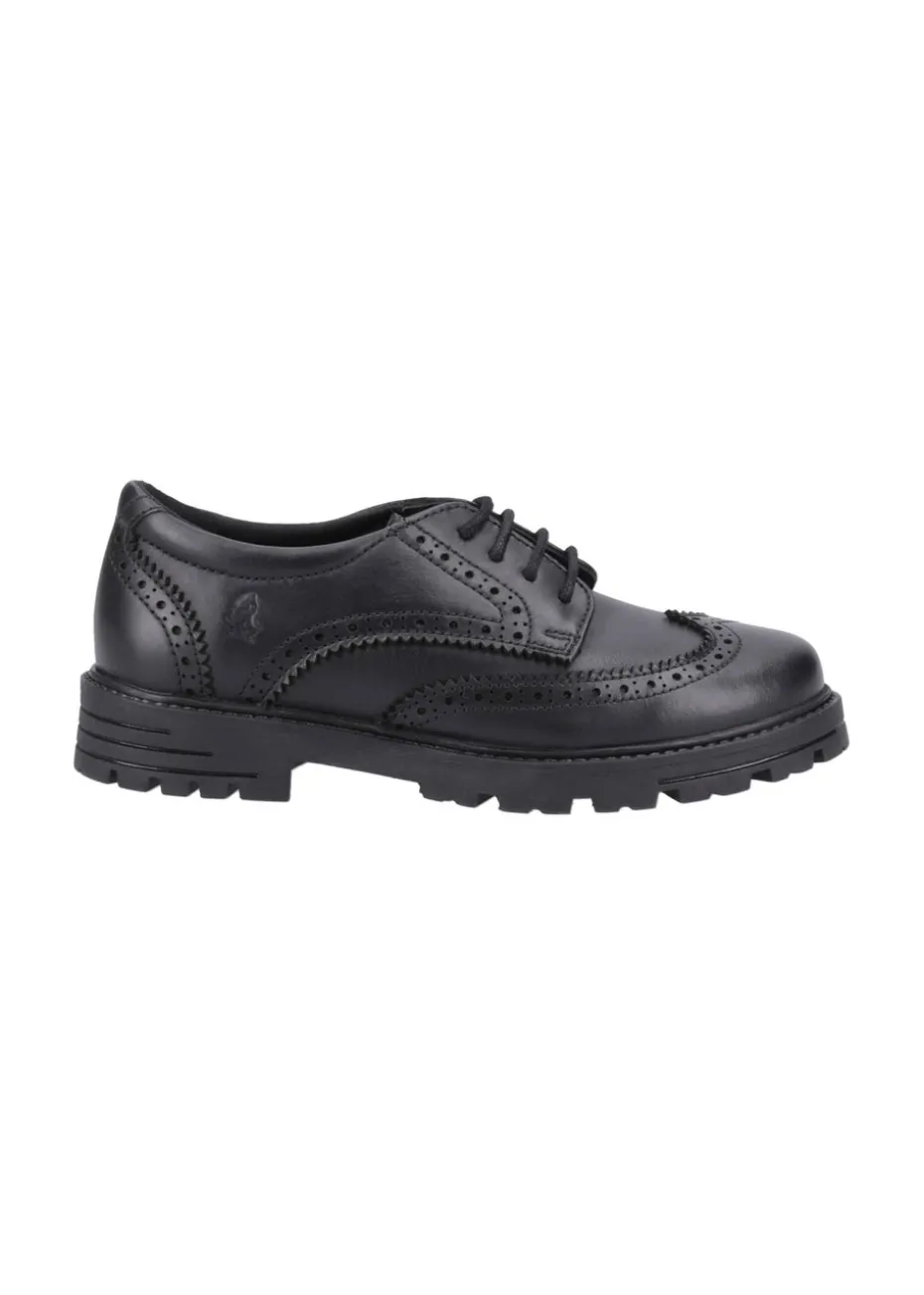 Hush Puppies Girls Black Maxine Senior School Shoes (Older 3-5)