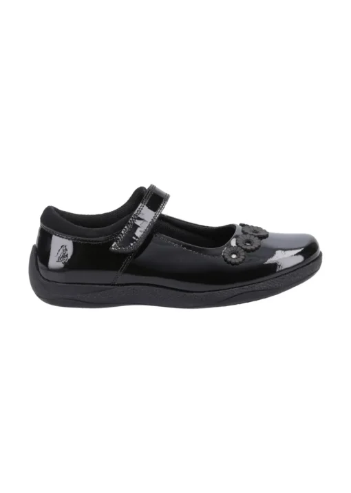 Hush Puppies Girls Black Christina Patent Junior School Shoes (Younger 10-Older 5)