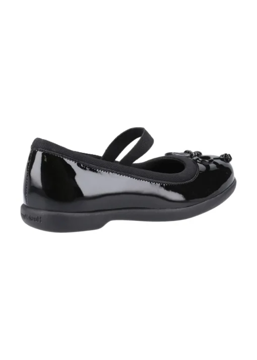 Hush Puppies Girls Black Betty Patent Junior School Shoes (Younger 10-Older 2)
