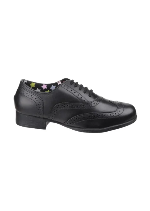Hush Puppies Girls Black Kada Junior School Shoes (Younger 13-Older 5)