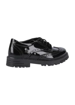 Hush Puppies Girls Black Maxine Patent Junior School Shoes (Younger 10 - Older 2)