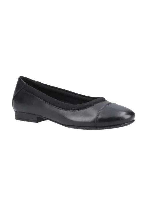 Hush Puppies Girls Black Emma Senior School Shoes (Older 3-5)
