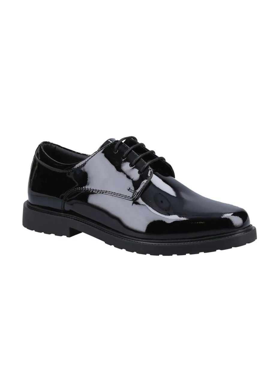 Hush Puppies Glossy Black Verity Lace Up Shoe