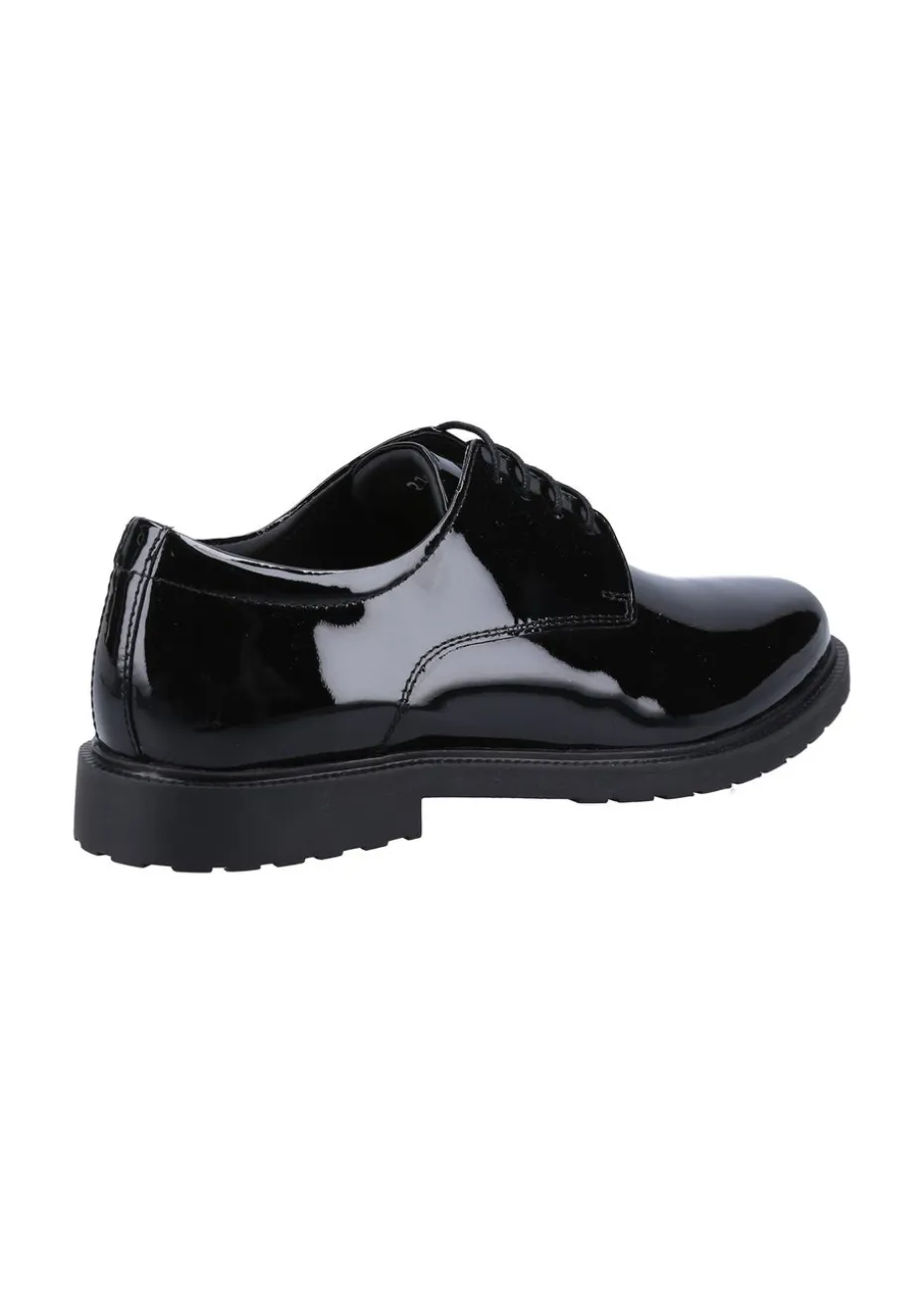 Hush Puppies Glossy Black Verity Lace Up Shoe