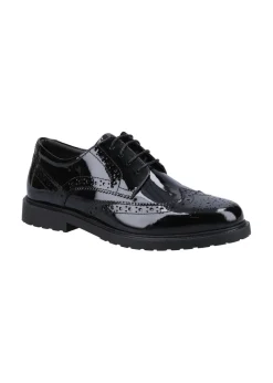 Hush Puppies Glossy Black Verity Brogue