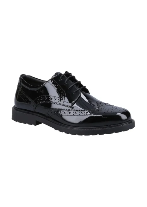 Hush Puppies Glossy Black Verity Brogue