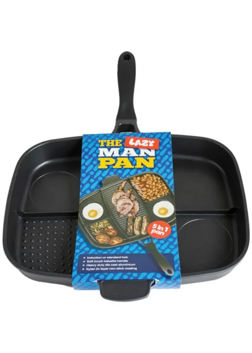 Ingenious Black Lazy Man Frying Pan