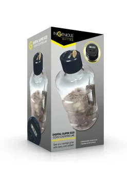 InGenious Clear Super Size Coin Counting Jar