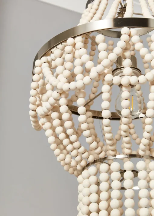 Inlight Clara Wooden Beaded Chandelier (140cm-60cm x 40cm)