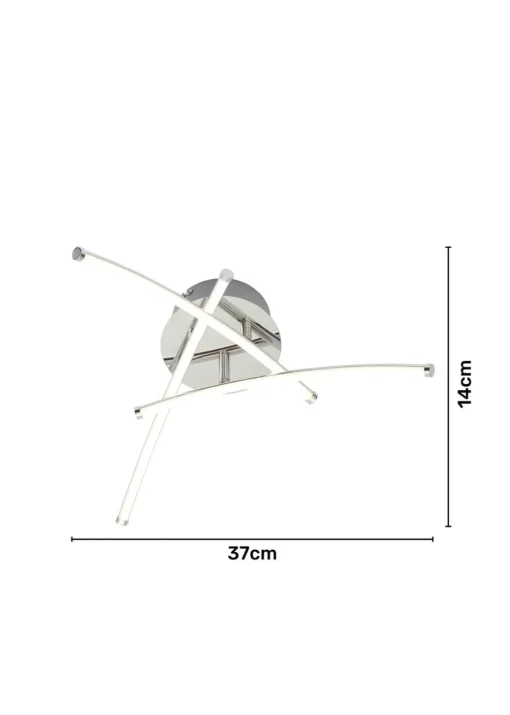 Inlight LED 3 Arm Flush Light (14cm x 36.5cm)