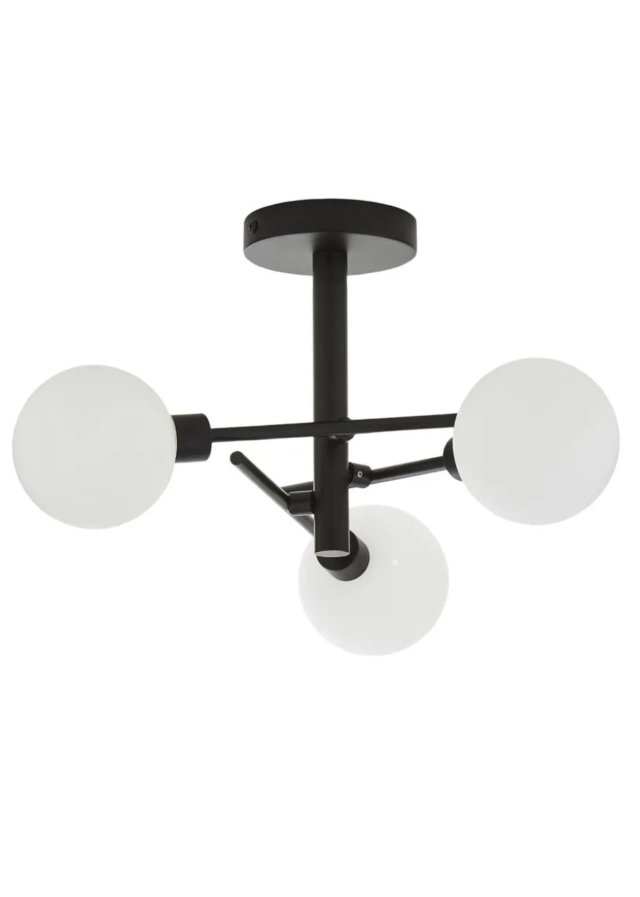 Inlight Nova 3LT Ceiling Light Black (48cm x 48cm x 21cm)