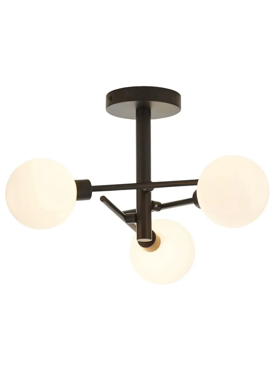 Inlight Nova 3LT Ceiling Light Black (48cm x 48cm x 21cm)