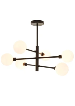 Inlight Nova Semi Flush Ceiling Light Black (56cm x 60cm x 60cm)