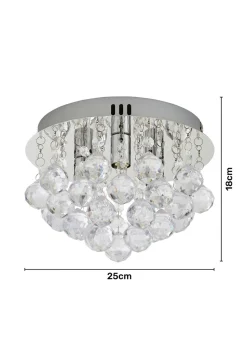 Inlight Saxby Flush Ceiling Light (16cm x 25cm)
