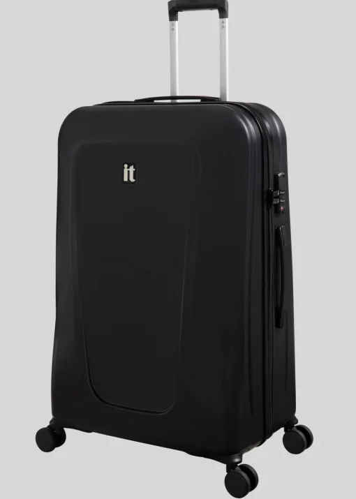 IT Luggage Black Hard Suitcase
