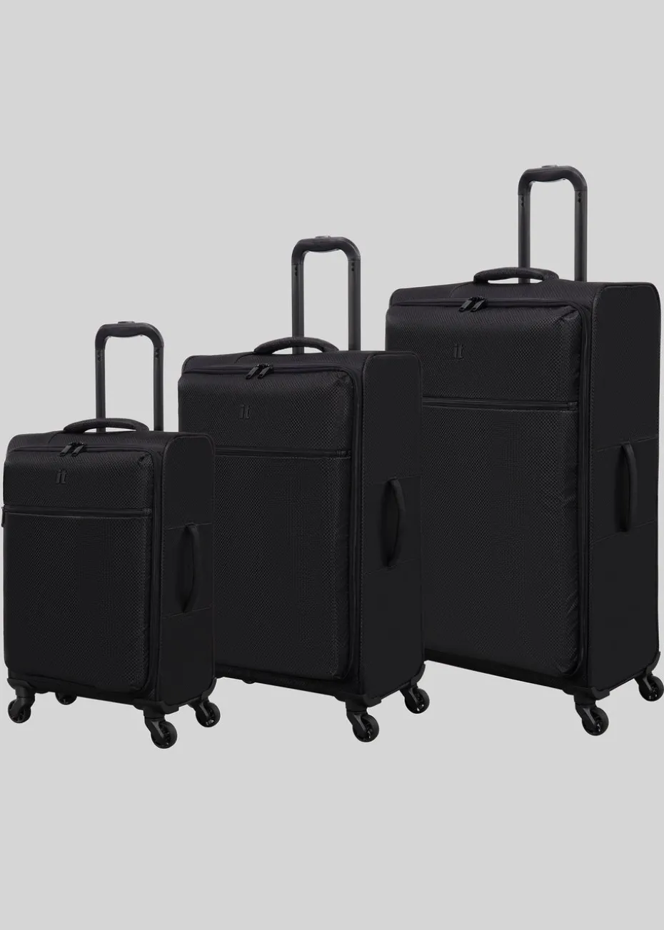 IT Luggage Black Navigator Soft Suitcase