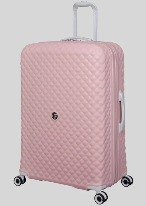 IT Luggage Mauve Quilted Suitcase