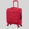 IT Luggage Red Softshell Strawberry Suitcase