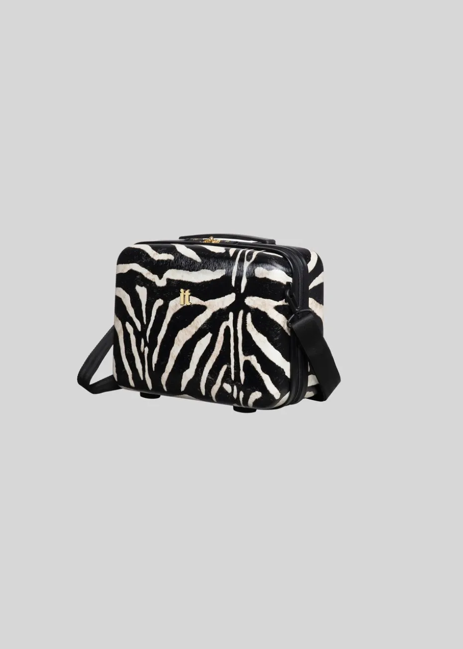 IT Luggage Sheen Zebra Hardshell Vanity