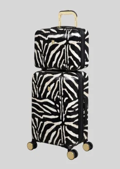 IT Luggage Sheen Zebra Hardshell Suitcase