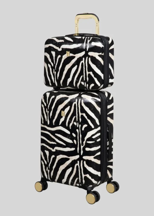 IT Luggage Sheen Zebra Hardshell Suitcase
