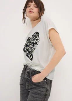 Ivory Butterfly Heart T-Shirt