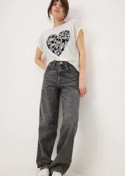 Ivory Butterfly Heart T-Shirt