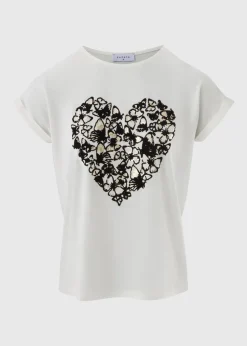 Ivory Butterfly Heart T-Shirt