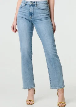 Izabel London Blue Floral Pocket Patch Straight Fit Jeans