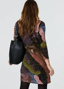 Izabel London Brown Printed Tunic Dress