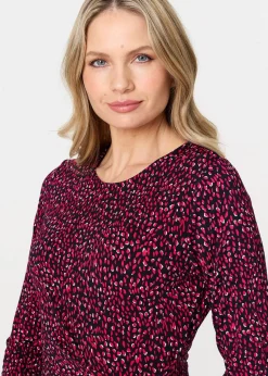 Izabel London Pink Animal Print Knot Short Dress