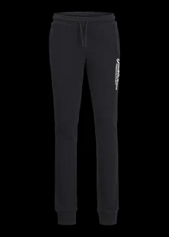 Jack & Jones Black Slogan Jogging Bottoms (8-16yrs)