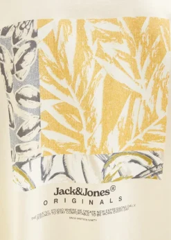 Jack & Jones Boys Cream Printed T-Shirt (8-16yrs)
