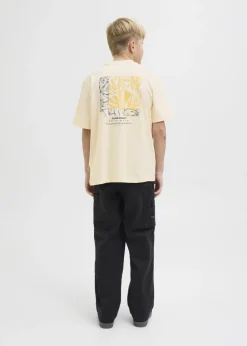 Jack & Jones Boys Cream Printed T-Shirt (8-16yrs)