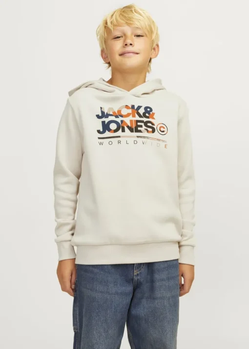 Jack & Jones Cream Luke Hoodie (8-16yrs)