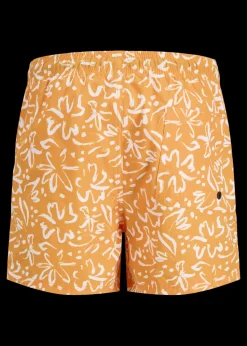 Jack & Jones Jnr Orange Print Swim Shorts